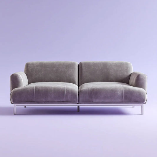 Dwuosobowa sofa z tkaniny szara 180 × 85 × 82 cm