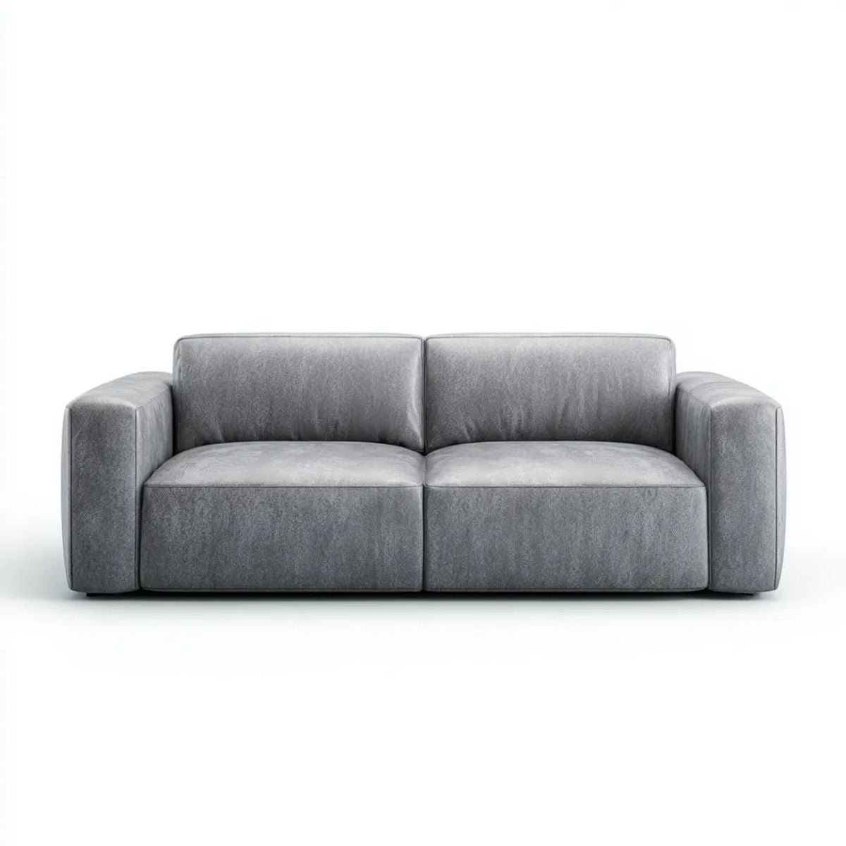 Dwuosobowa sofa z mikrofibry, szara, 220 × 95 × 85 cm